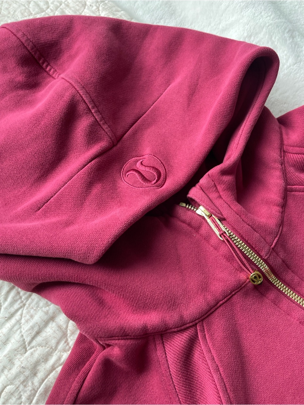 Lululemon Deep Berry Scuba Oversized Half-Zip Hoodie - Picture 3 of 7